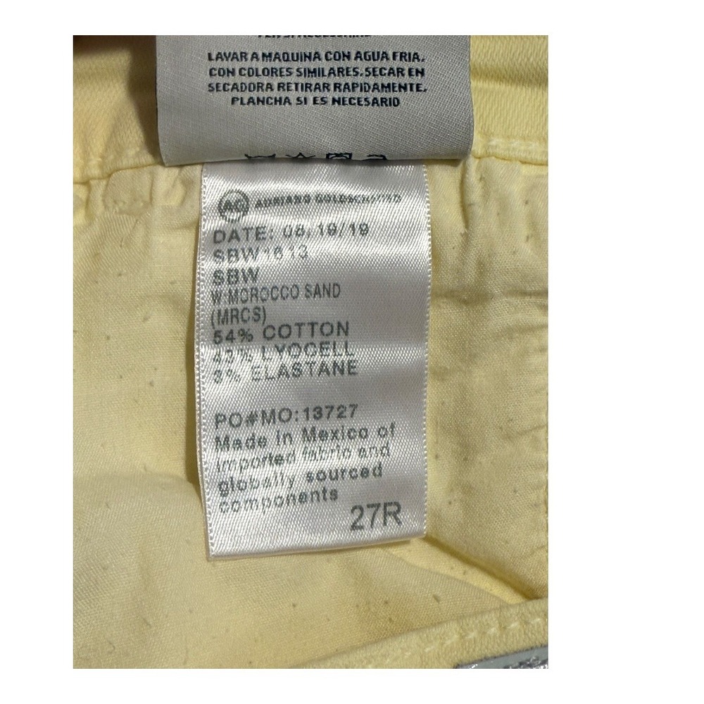 AG Adriano Goldschmied The Caden Yellow Chinos Pants Women's Size 27R 4 NWT - Picture 6 of 8